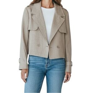 Halogen Taupe Cropped Blazer